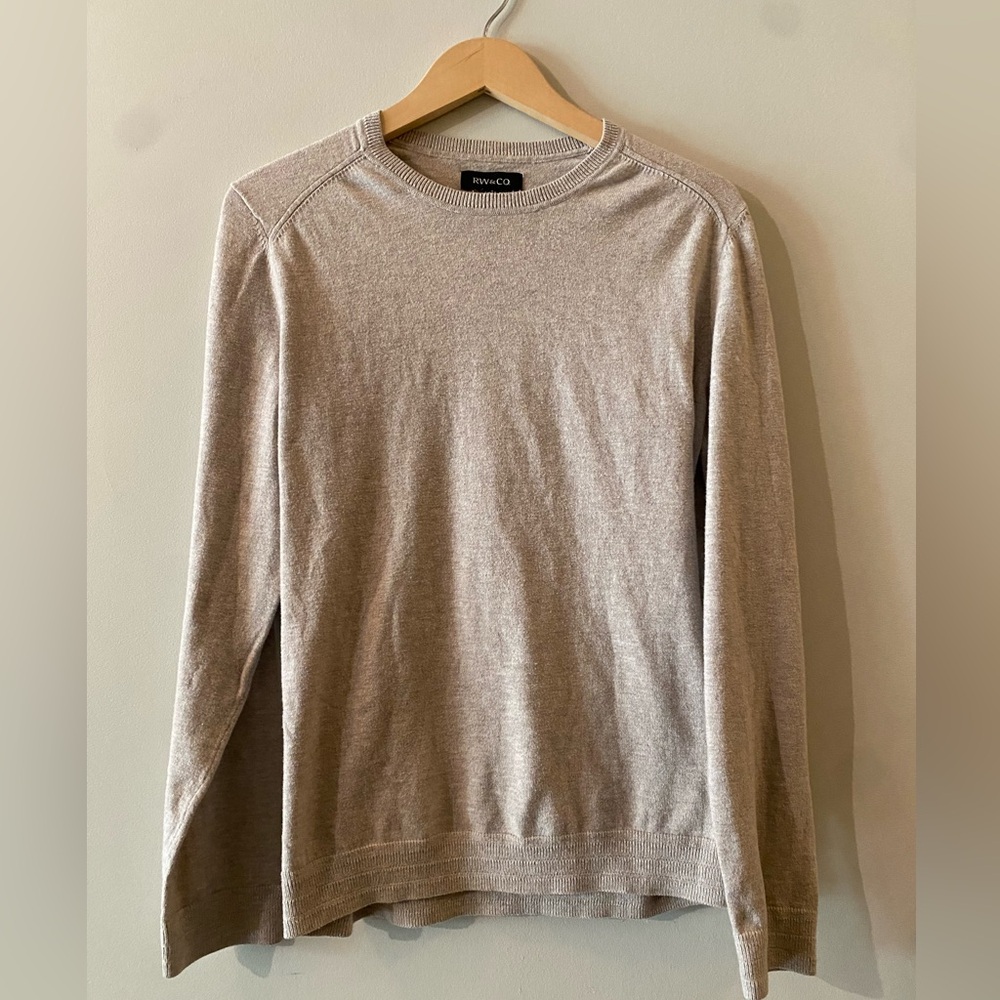 RW&CO. Men's Tan Crewneck Sweater